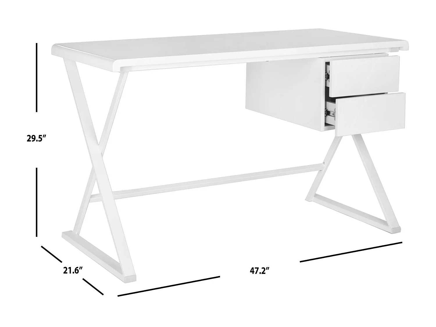 Bureau Blanc 55 X 120 X 74.93 cm - Leontine