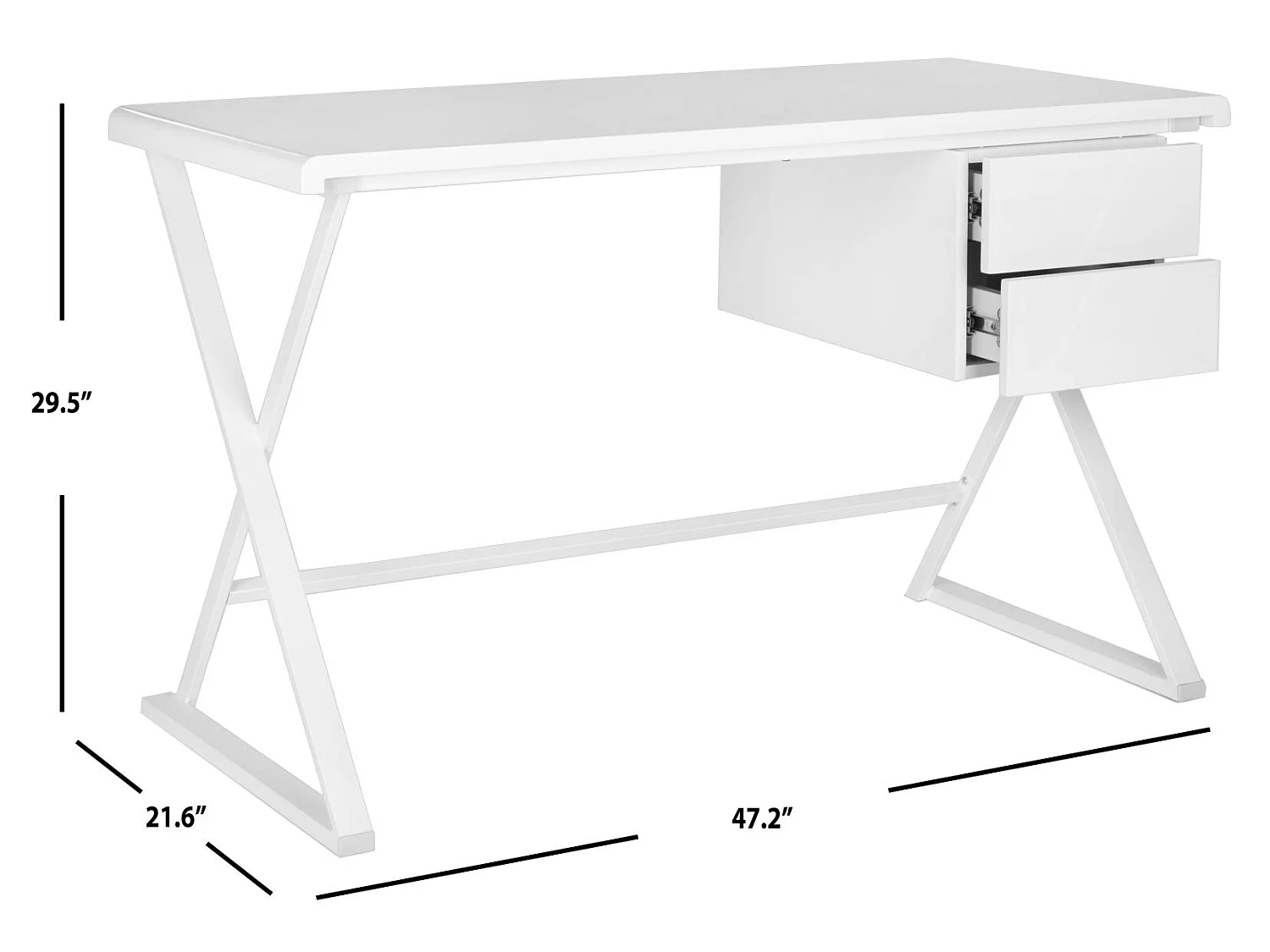 Bureau Blanc 55 X 120 X 74.93 cm - Leontine