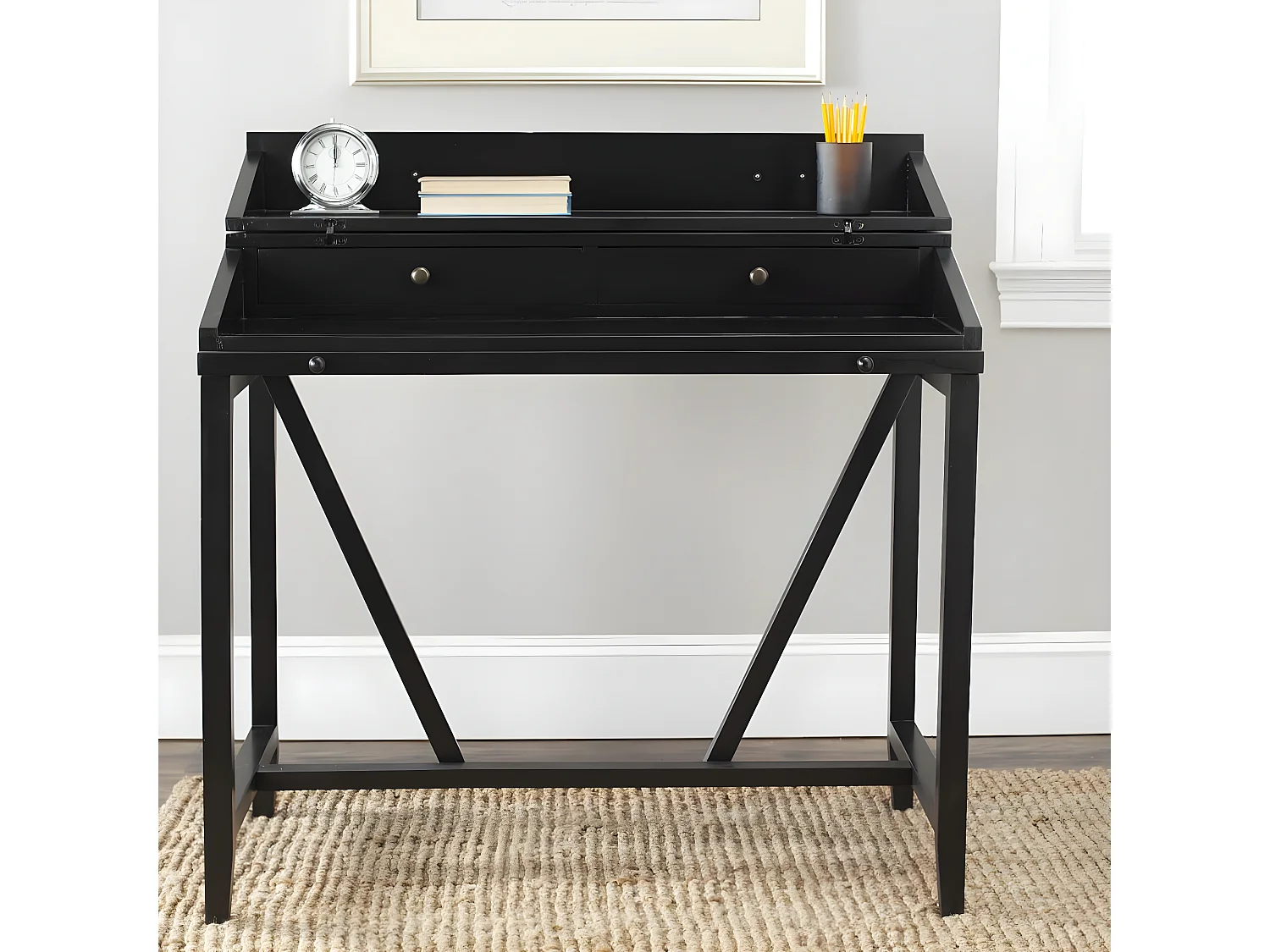 Bureau Noir 56 X 102 X 91.44 cm - Florene