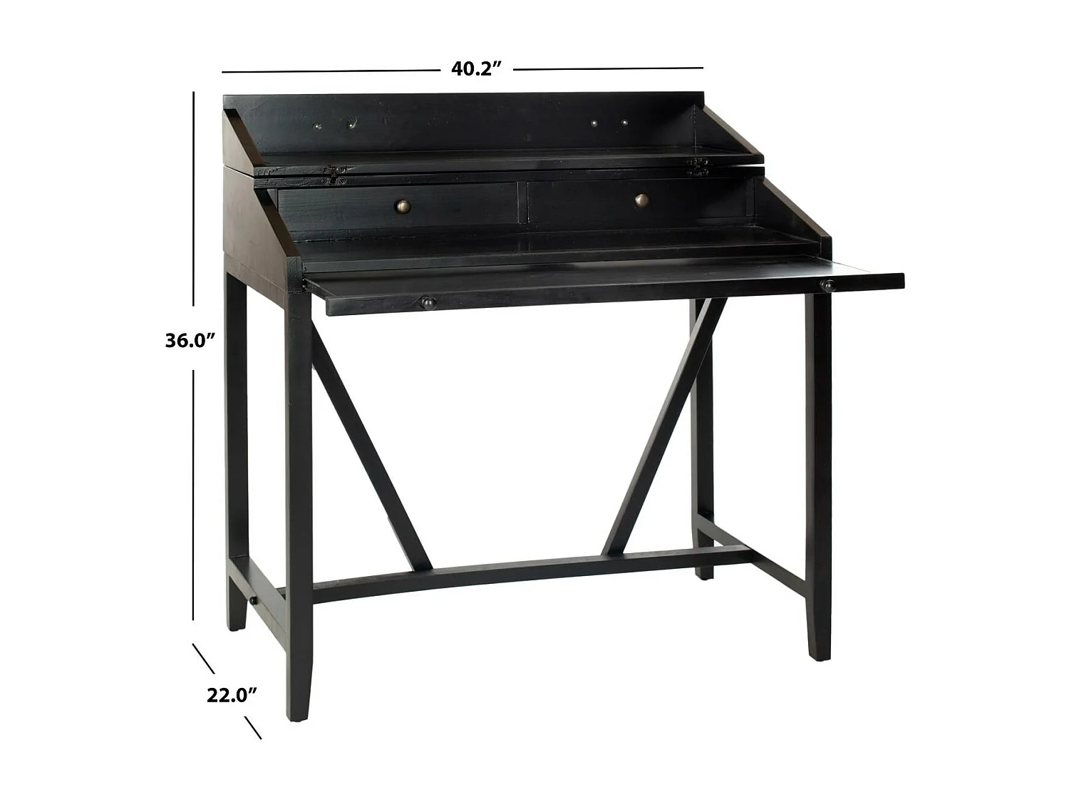 Bureau Noir 56 X 102 X 91.44 cm - Florene