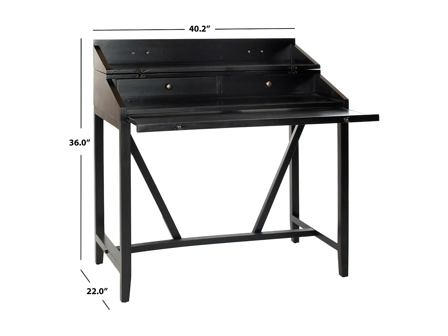 Bureau Noir 56 X 102 X 91.44 cm - Florene