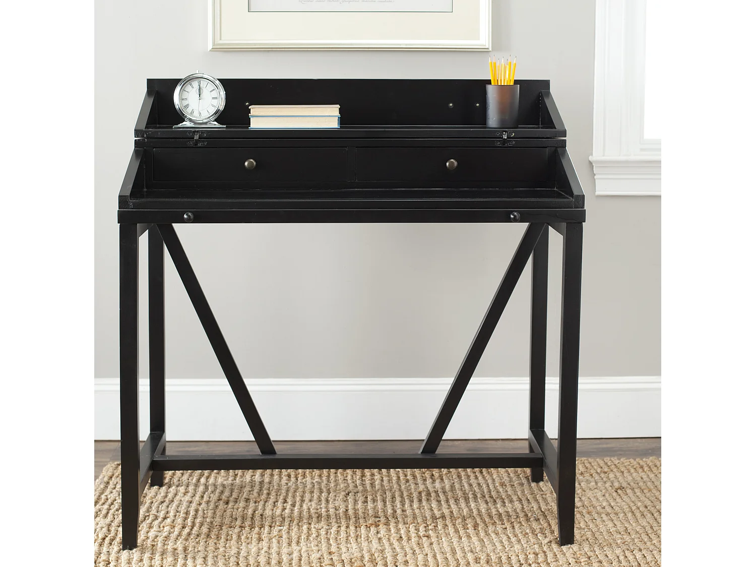 Bureau Noir 56 X 102 X 91.44 cm - Florene