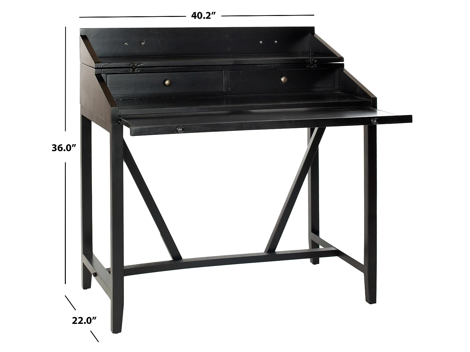Bureau Noir 56 X 102 X 91.44 cm - Florene