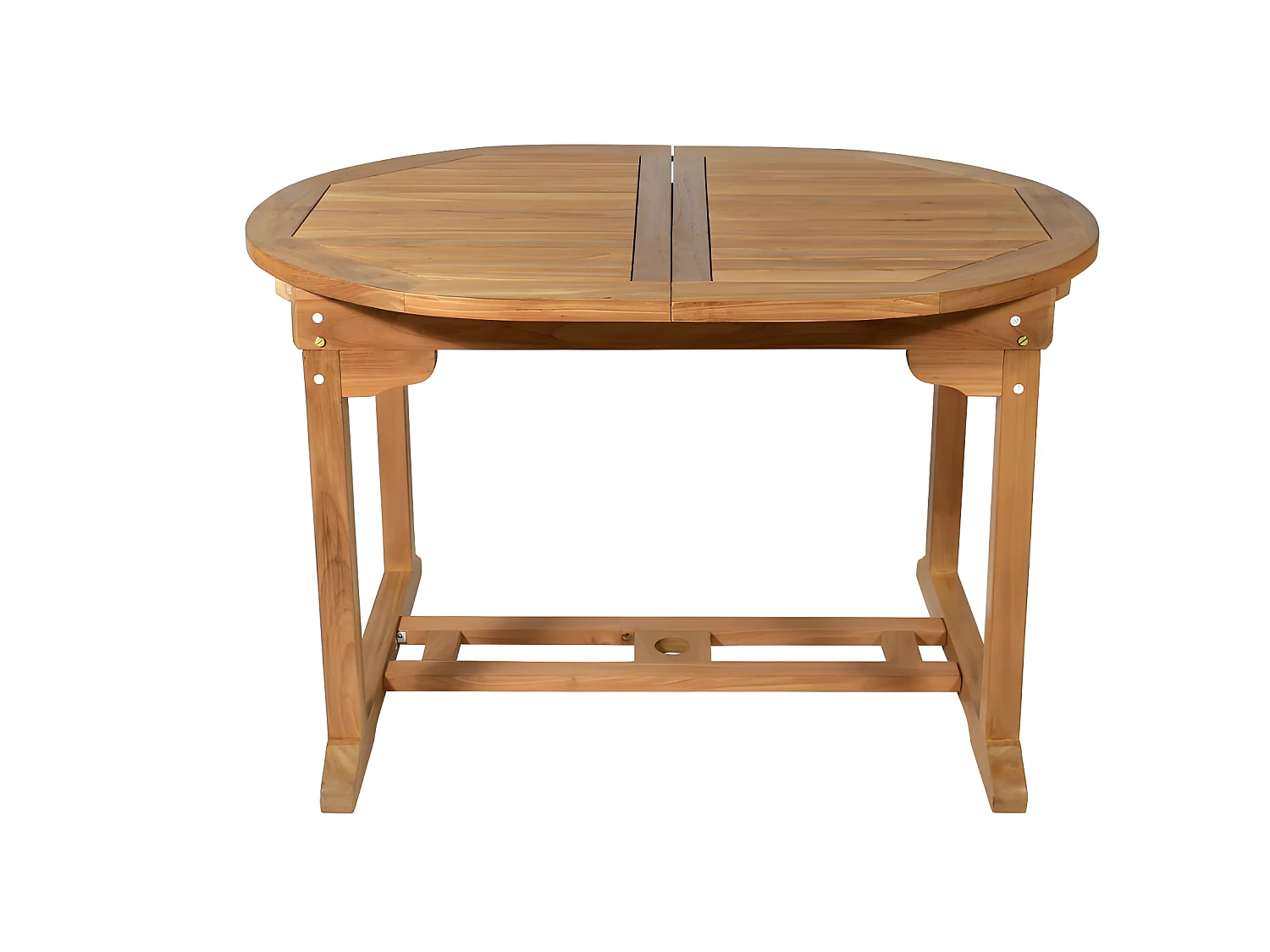 Tavolo da pranzo da giardino allungabile BYBLOS - Teak - L 120-170 cm