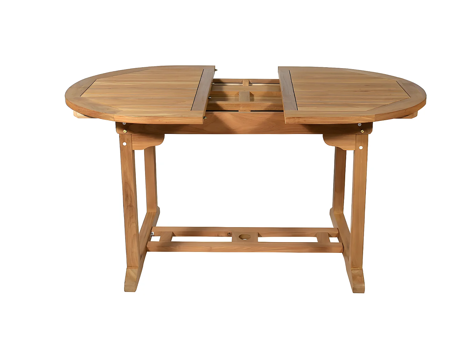 Uittrekbare tuineettafel BYBLOS - Teak - L120/170 cm