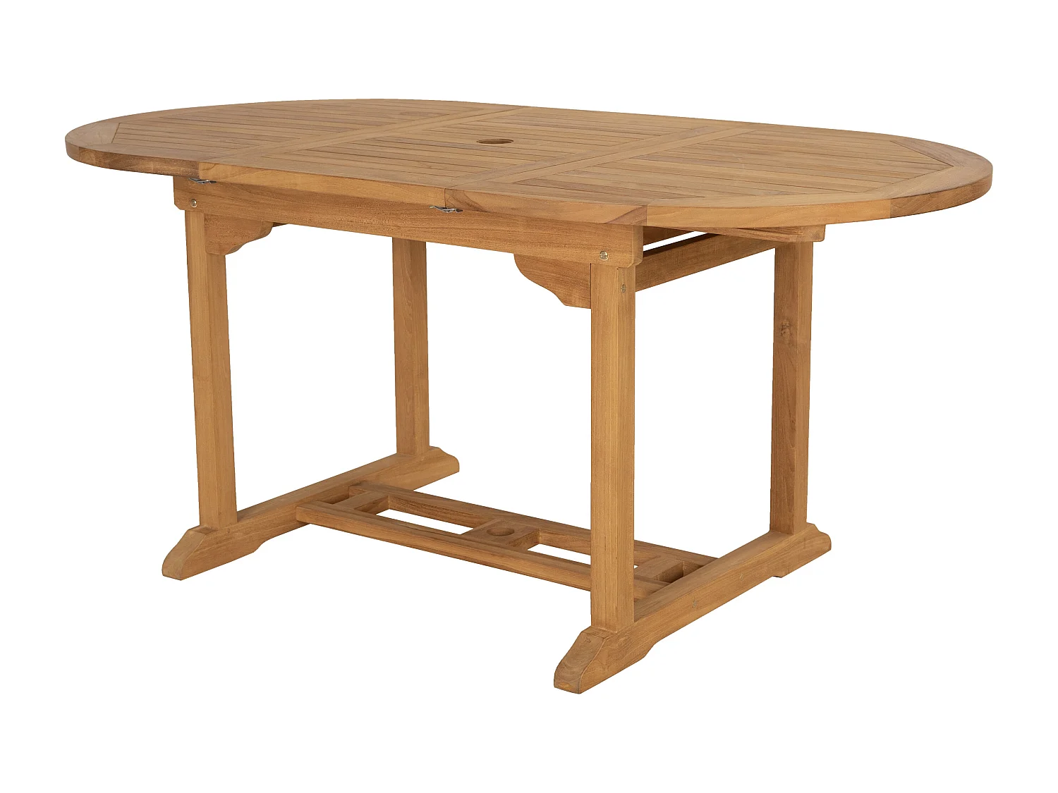 Mesa de comedor de jardín extensible - Teca - Largo 120-170  cm - BYBLOS II de MYLIA