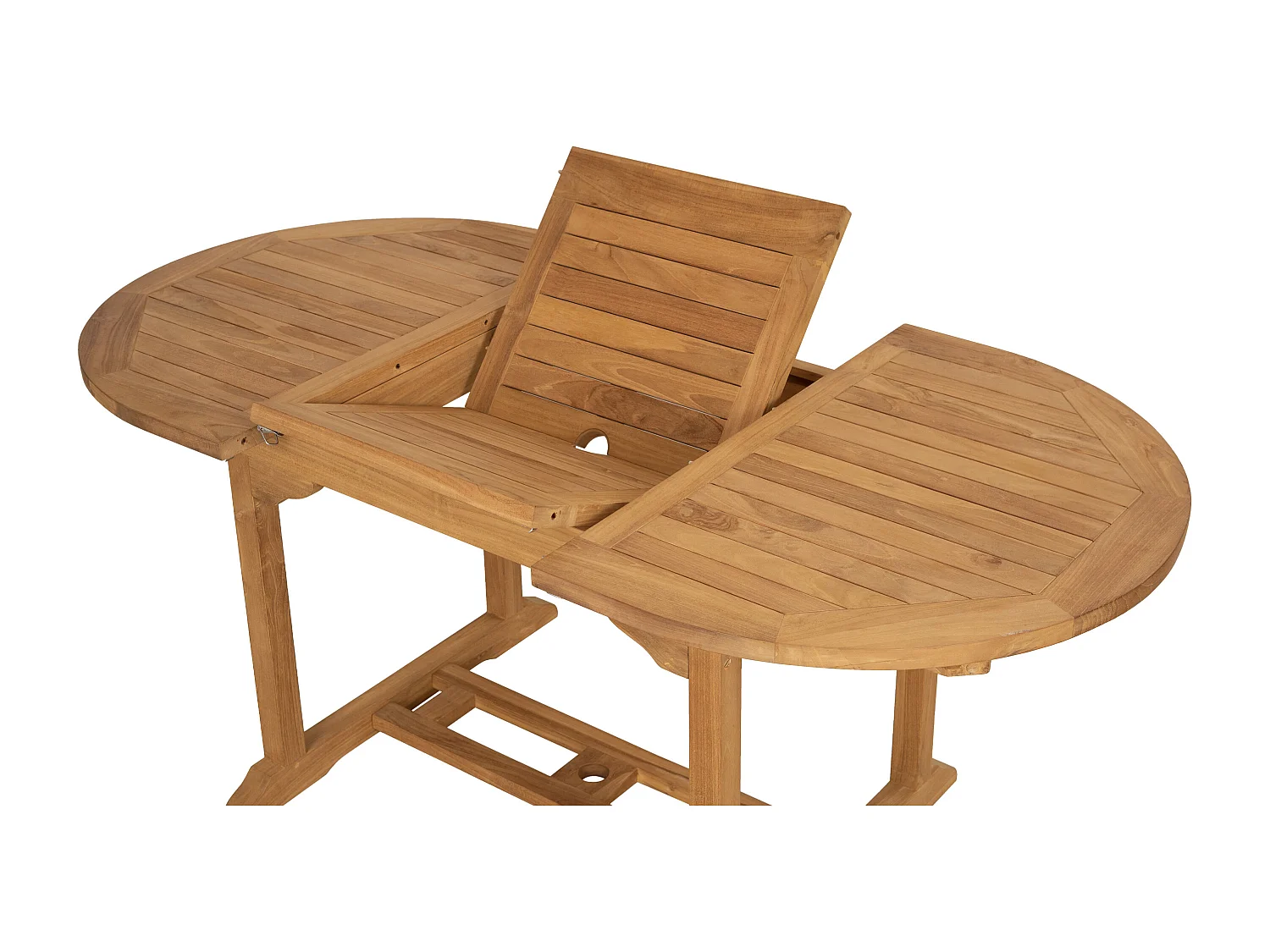 Mesa de comedor de jardín extensible - Teca - Largo 120-170  cm - BYBLOS II de MYLIA