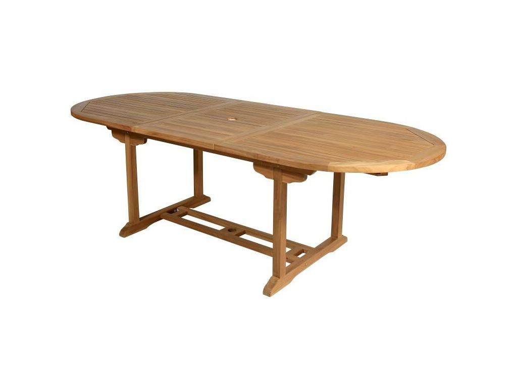 Table à manger de jardin extensible - Teck - L180-240 cm - BYBLOS II de MYLIA
