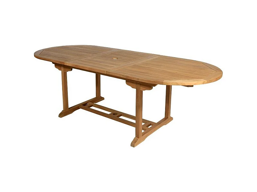Table à manger de jardin extensible  - Teck - L180-240 cm - BYBLOS II de MYLIA