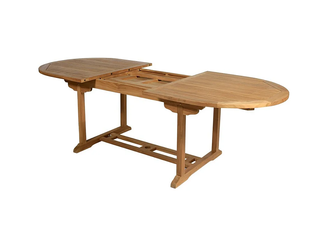 Table à manger de jardin extensible  - Teck - L180-240 cm - BYBLOS II de MYLIA