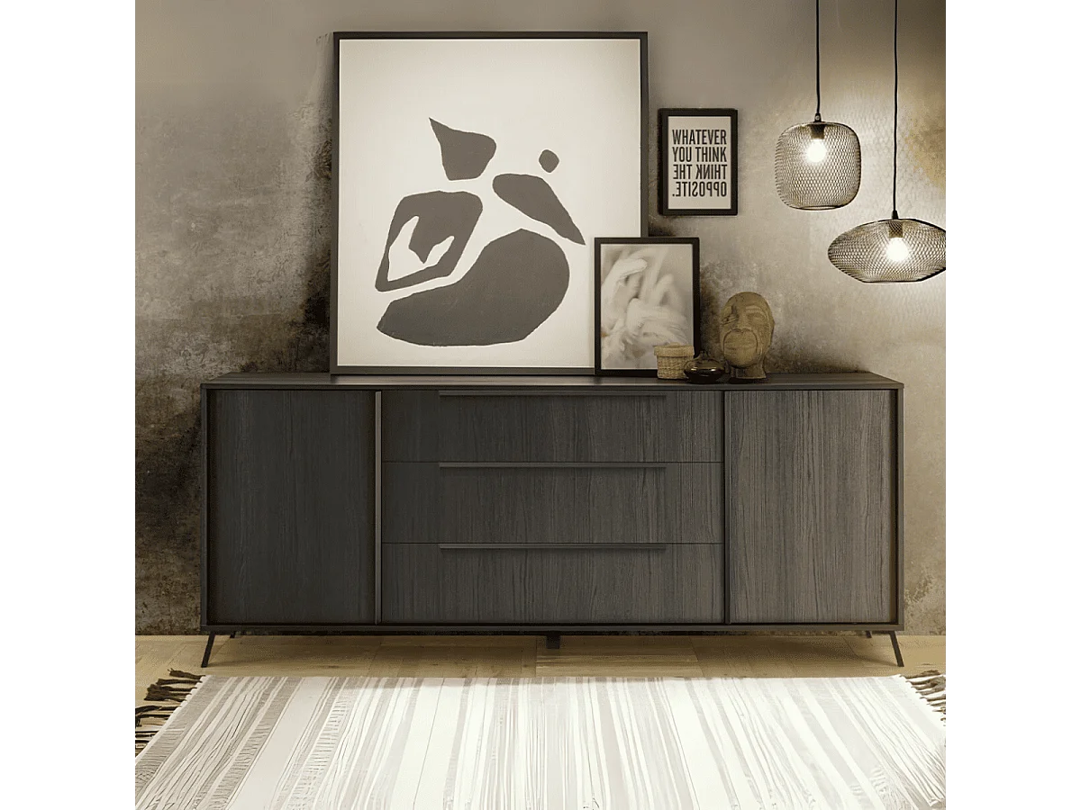 Credenza 2 ante e 3 cassetti L205 cm - City