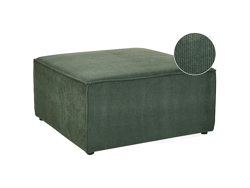 Ottomane LEMVIG Cord Dunkelgrün