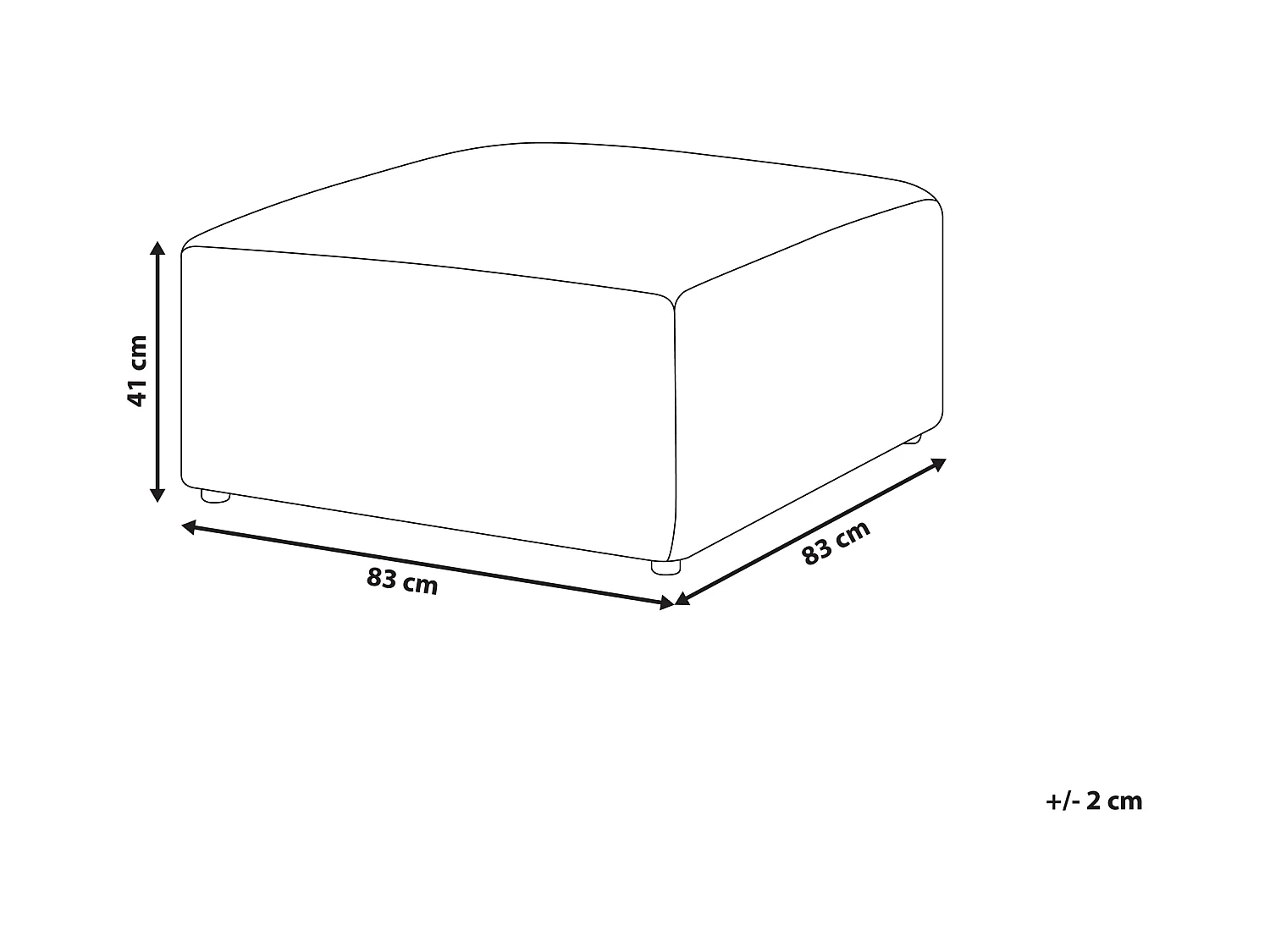 Ottoman LEMVIG Velours côtelé Vert foncé