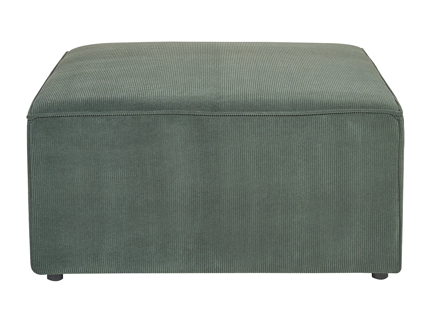 Ottoman LEMVIG Velours côtelé Vert