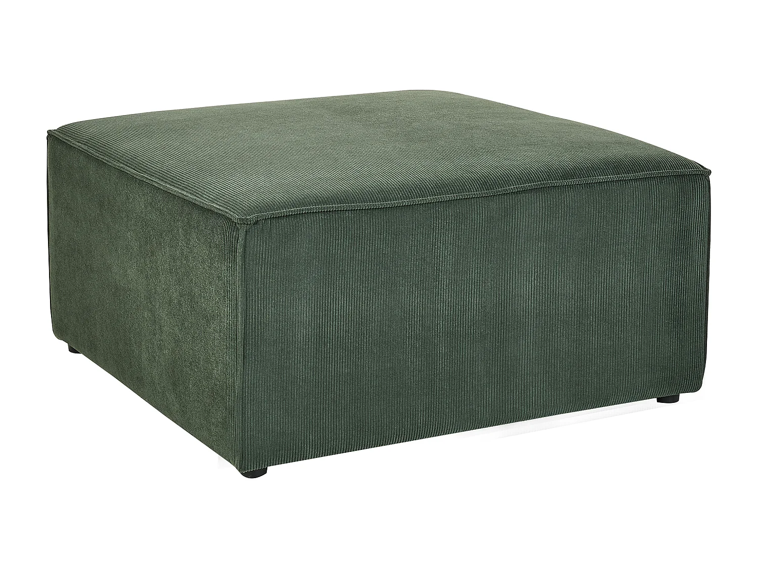 Ottoman LEMVIG Velours côtelé Vert