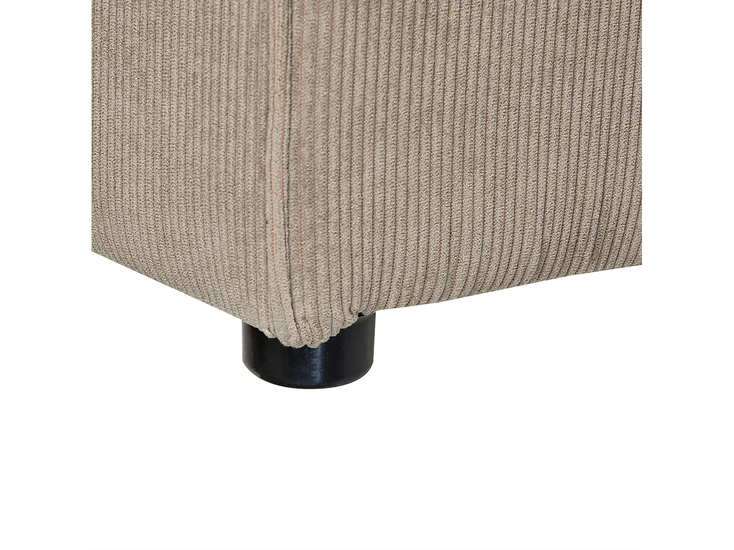 Ottoman LEMVIG Velours côtelé Taupe