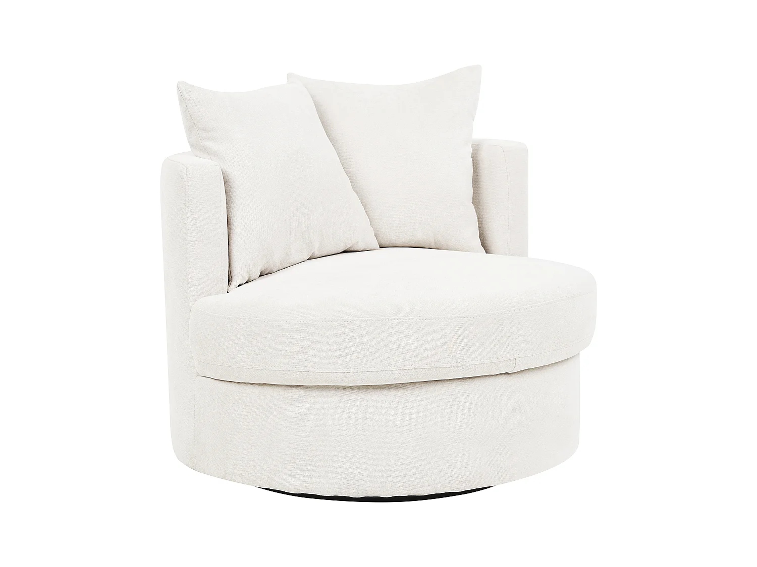 Fauteuil pivotant DALBY Tissu Beige clair