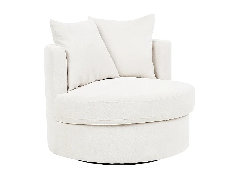 Fauteuil pivotant DALBY Tissu Beige clair