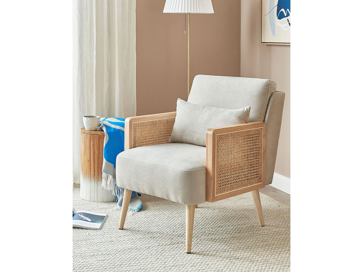 Poltrona ORUM Tessuto Beige chiaro
