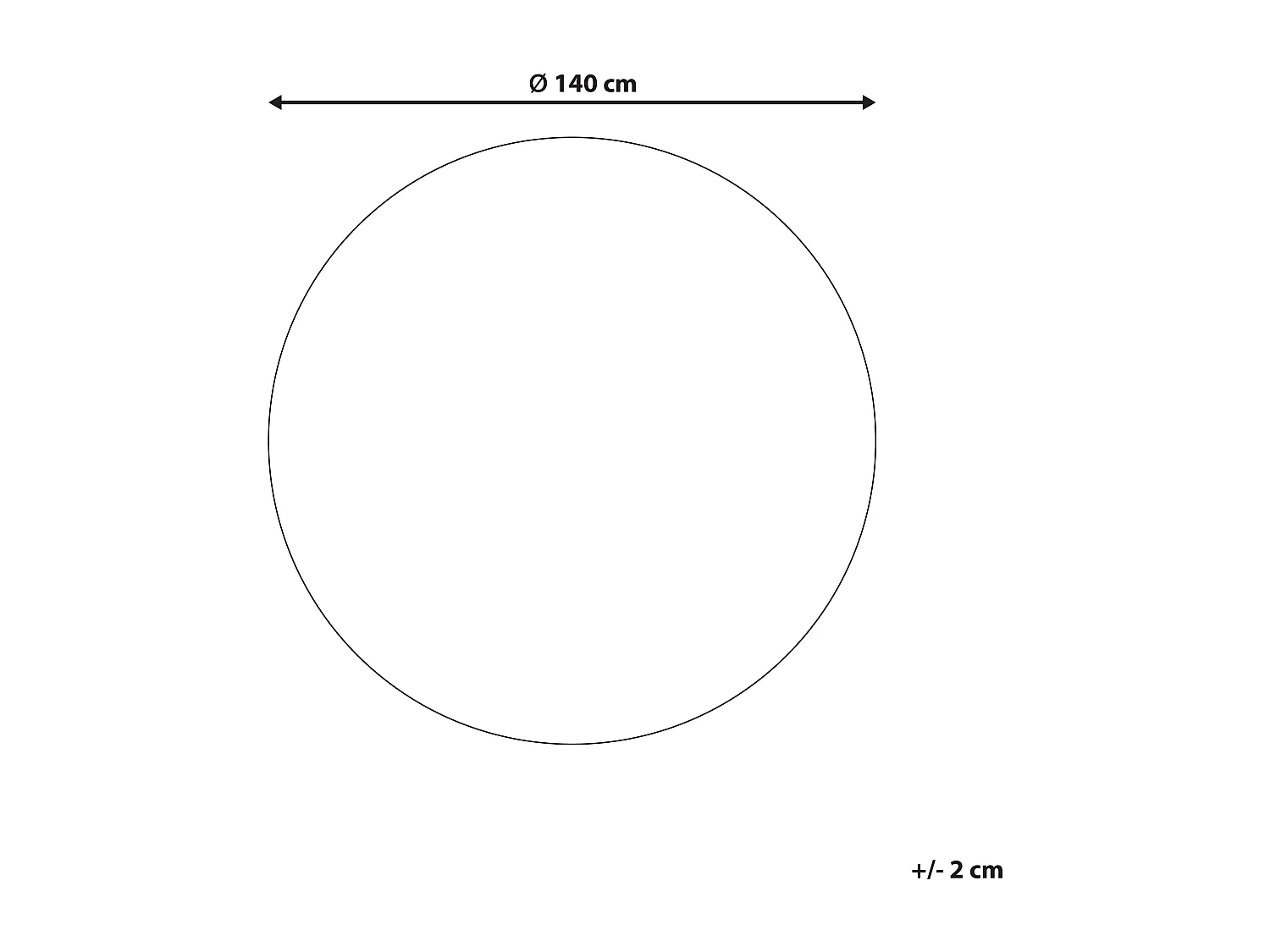 Vloerkleed MARTS ø 140 cm Jute Wit