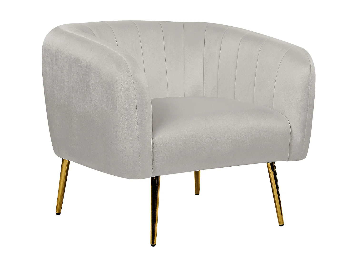 Poltrona LACONIA Velluto Grigio chiaro