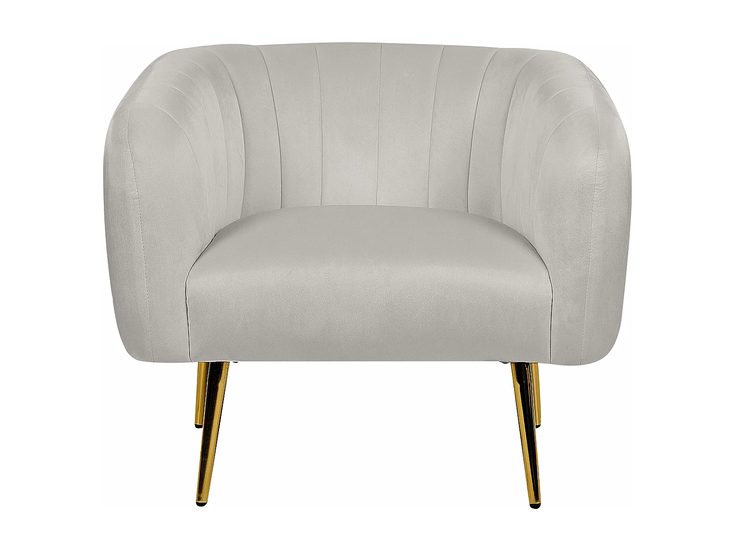 Poltrona LACONIA Velluto Grigio chiaro