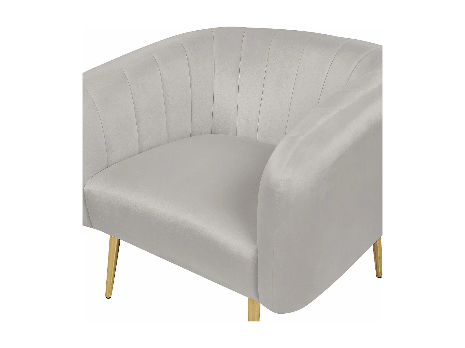 Poltrona LACONIA Velluto Grigio chiaro