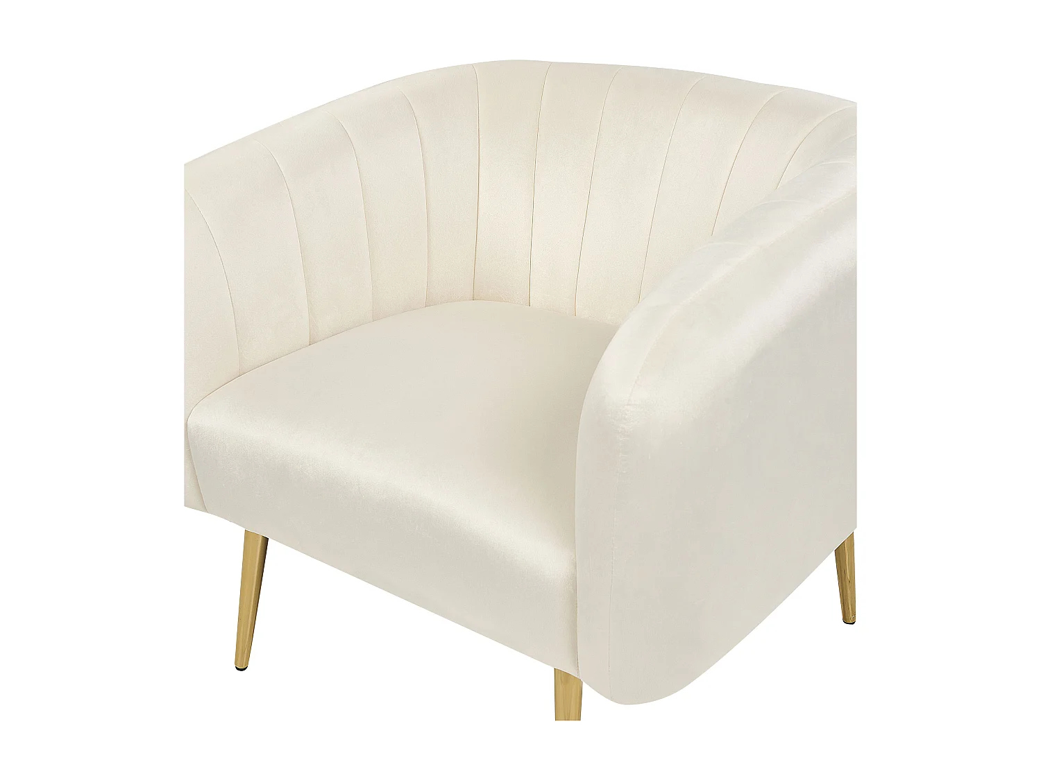 Fauteuil LACONIA Velours Beige clair