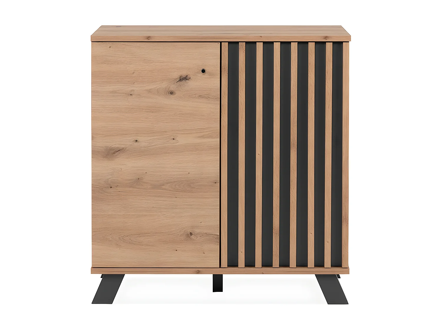 Aparador 2 Puertas Decoración Roble Artesanal L80 cm - Lublin