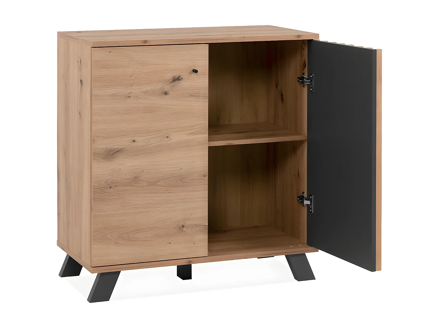 Aparador 2 Puertas Decoración Roble Artesanal L80 cm - Lublin