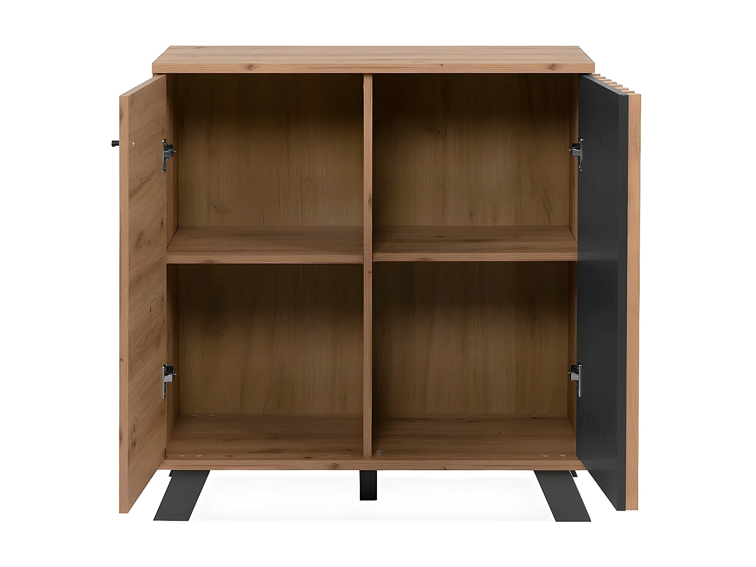 Buffet 2 Portes Décor Chêne Artisan L80 cm - LUBLIN