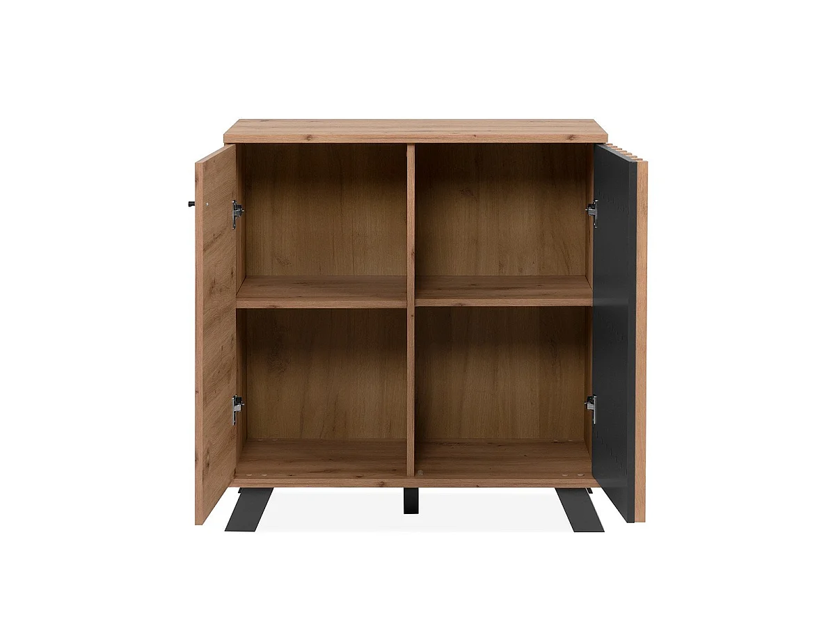 Buffet 2 Portes Décor Chêne Artisan L80 cm - LUBLIN