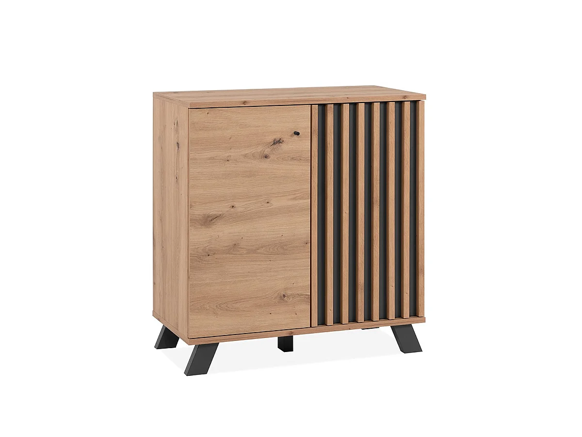 Buffet 2 Portes Décor Chêne Artisan L80 cm - LUBLIN