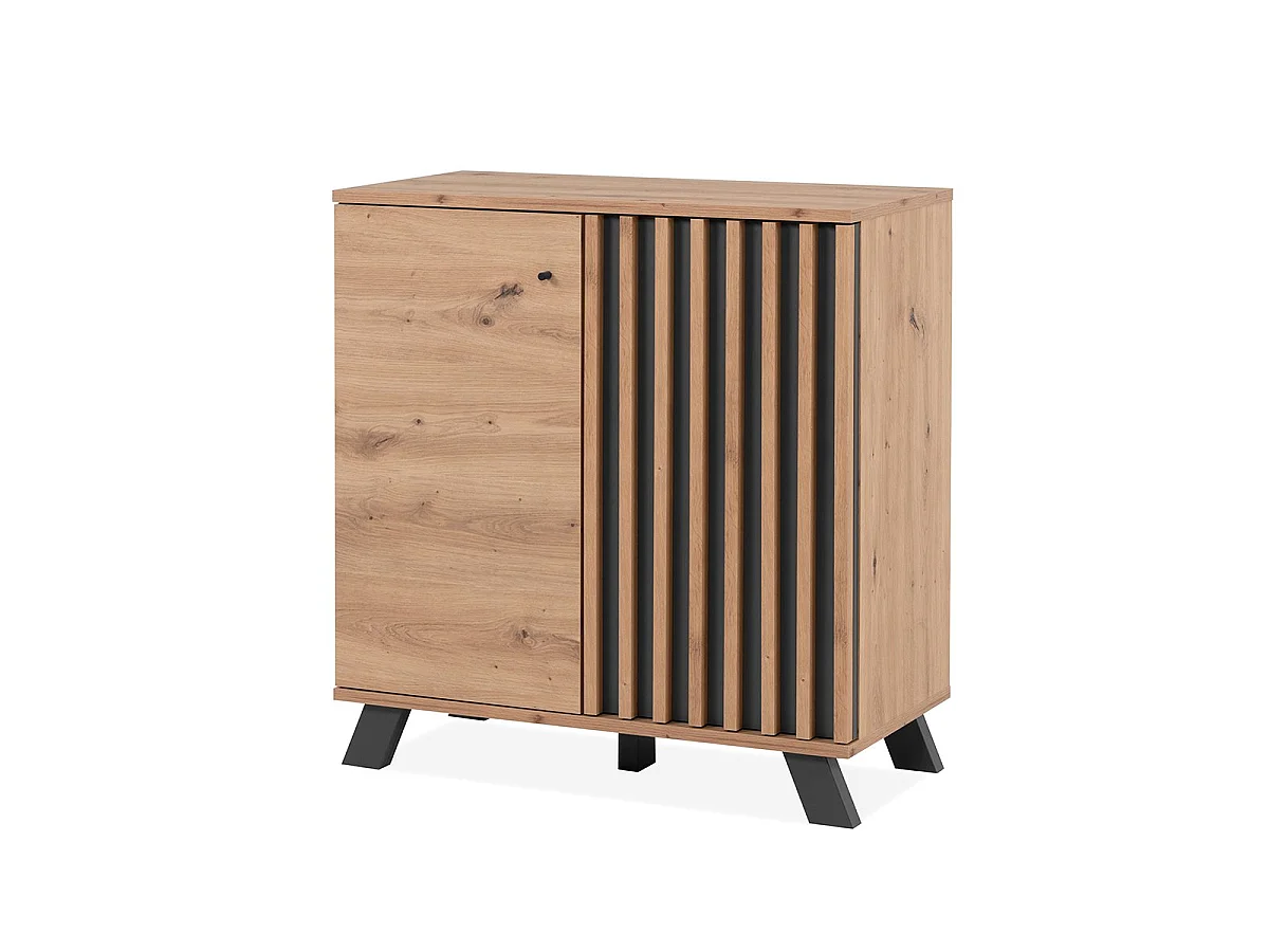 Buffet 2 Portes Décor Chêne Artisan L80 cm - LUBLIN