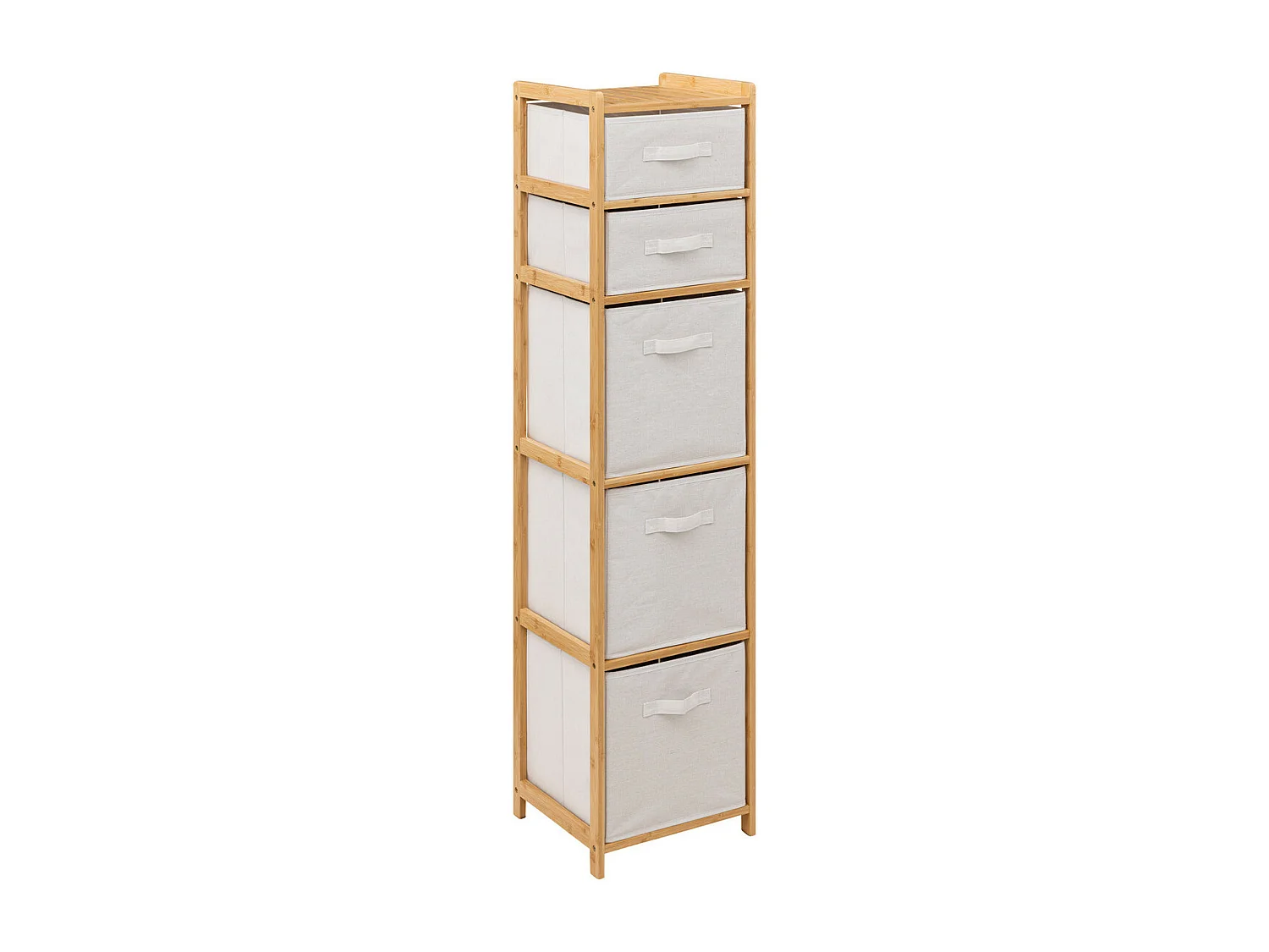 Meuble Étagère en Bambou avec 5 paniers H 144.3 cm
