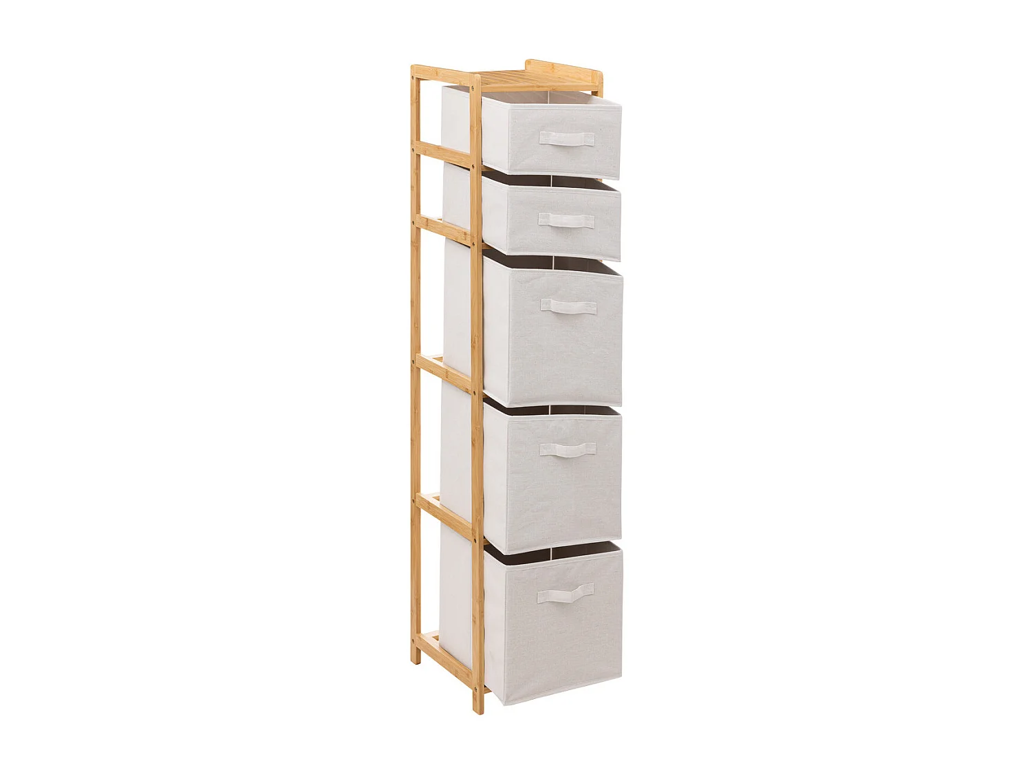 Meuble Étagère en Bambou avec 5 paniers H 144.3 cm