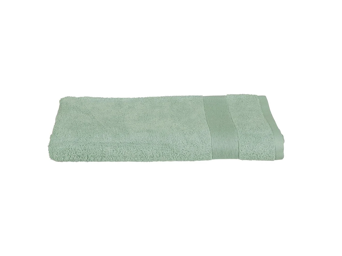Lot de 2 Draps de bain en Coton Vert céladon tissu éponge 100 x 150 cm