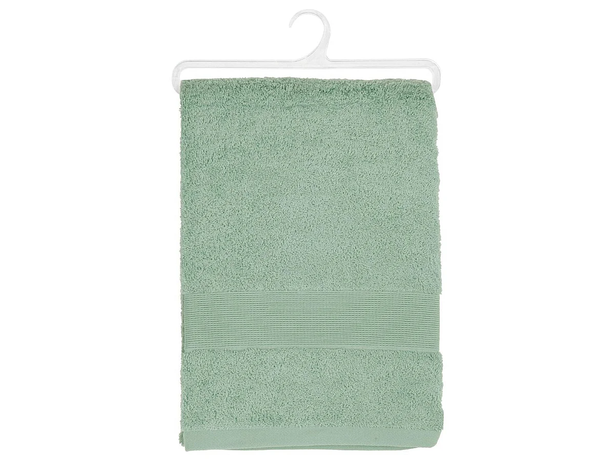 Lot de 2 Draps de bain en Coton Vert céladon tissu éponge 100 x 150 cm