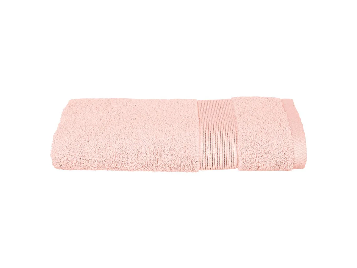 Lot de 4 Serviettes de toilette en Coton Rose tissu éponge 50 x 90 cm