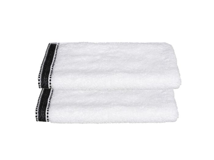 Lot de 2 serviettes de bain coton 420 gm² TERTIO® - blanc