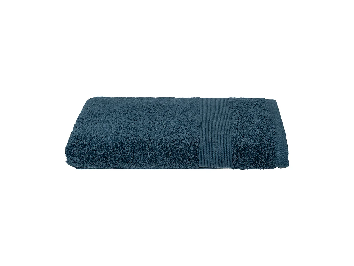 Lot de 4 Draps de bain en Coton Bleu Egéen tissu éponge 70 x 130 cm