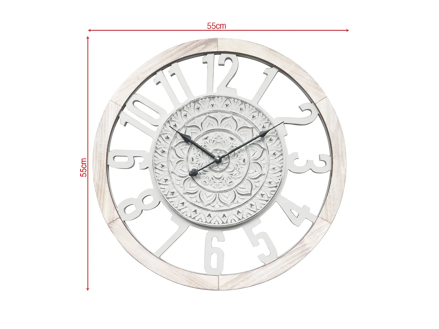 Orologio Da Muro Retro MDF Bianco per Salotto Cucina