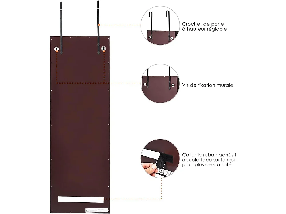 Armoire à bijoux avec led dedans, crochets, miroir et tiroirs, 37 x 9,5 x108 cm
