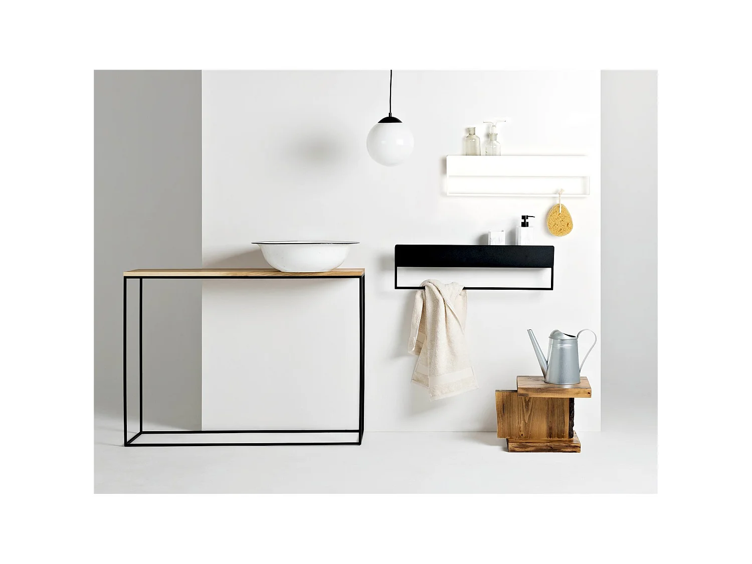 Tablette Landa Métal Blanc 50 x 10 x 20 cm