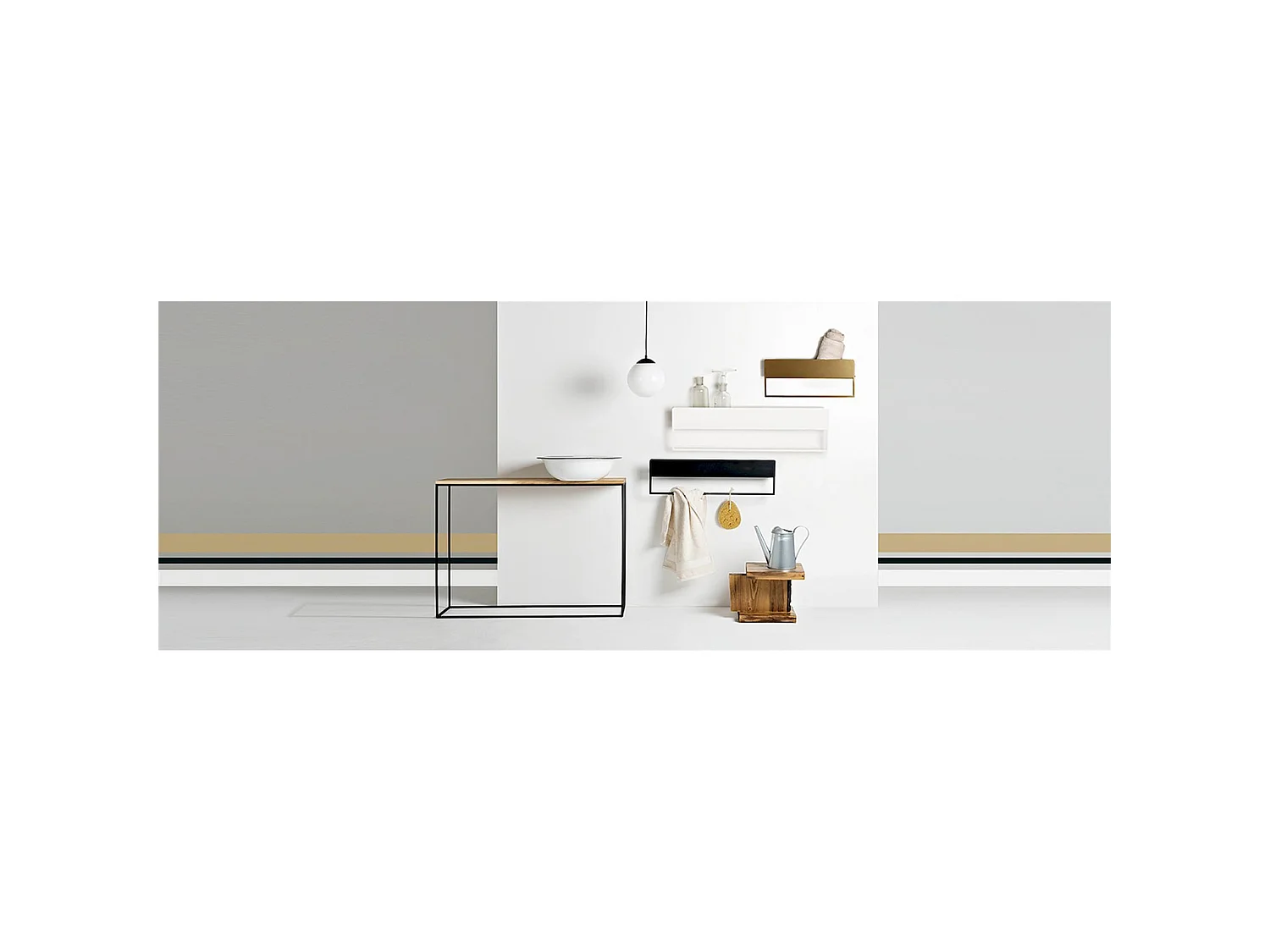 Tablette Landa Métal Blanc 50 x 10 x 20 cm