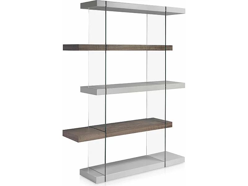 Étagères en verre laqué et étagères superposées