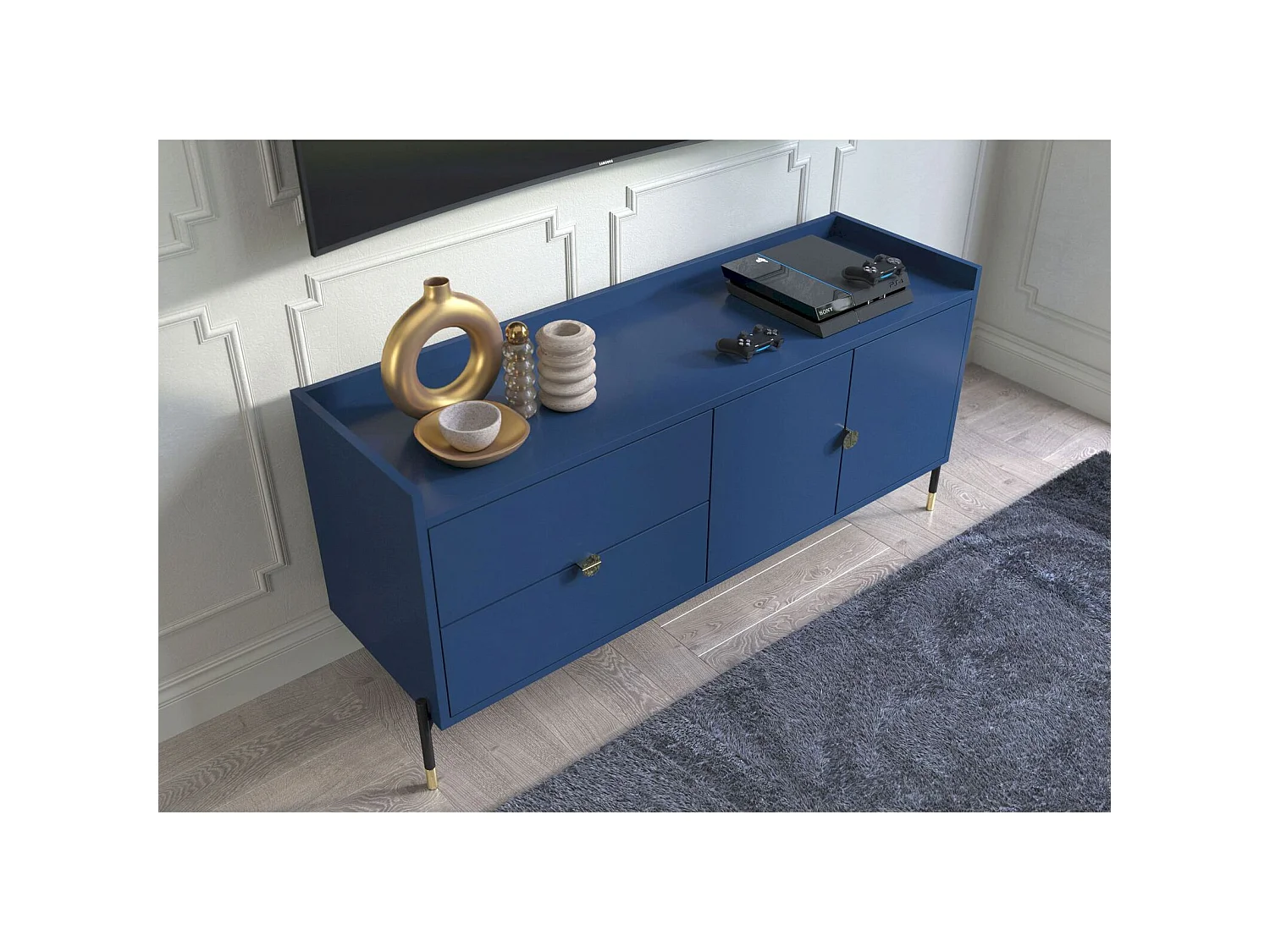 Meuble télévision Iga 142 x 42 x 66 cm Bois