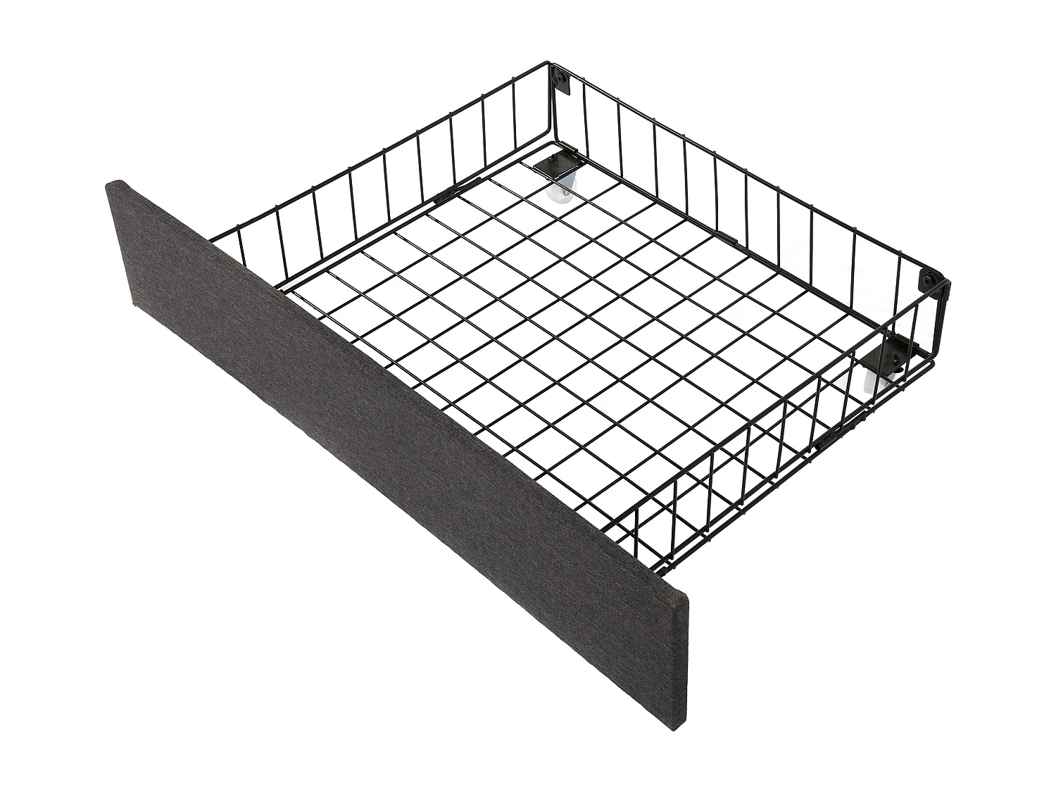 Gestoffeerd opbergbed 180x200cm in linnen met lade en LED - opberghoofdeinde - lattenbodem - Grijs