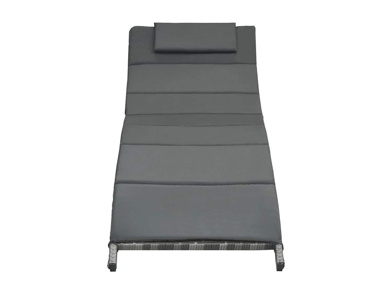 Transat chaise longue bain résine grise 196 x 61 x 51 cm 02_0012855