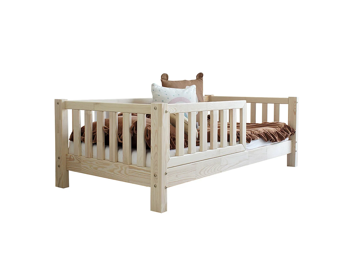 Säng 90x190 barriär och resårbotten ingår ben 10 cm Agnès Bois